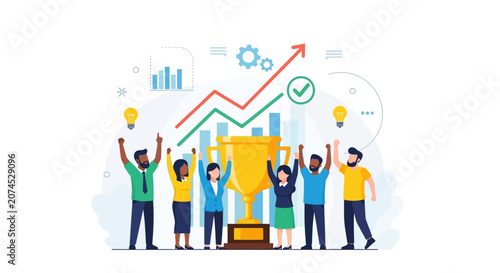 Diverse Team Celebrating Success.