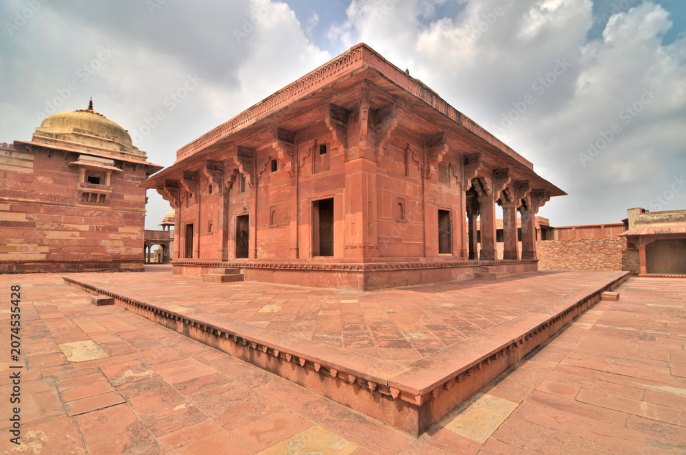 Fototapeta premium Jodha Bai Palace an architectural complex of the former Mughal capital west of Agra, India
