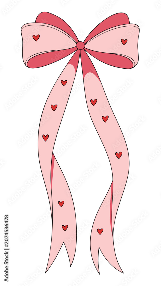 Fototapeta premium red bow on a white