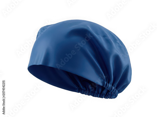 Blue Surgical Scrub Cap Isolated on Transparent Background - Realistic 3D Medical Headwear for Healthcare Professionals