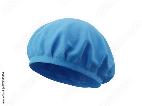 Blue Surgical Scrub Cap Isolated on Transparent Background - Realistic 3D Medical Headwear for Healthcare Professionals