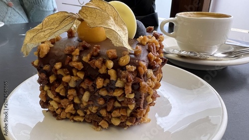 Photos Slice of delicious chocolate cake on a plate