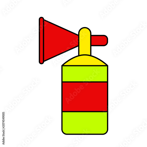 Flat Vector Air Horn Icon for Sports and Events