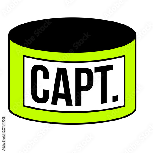 Captain Armband Icon in Neon Yellow and Black