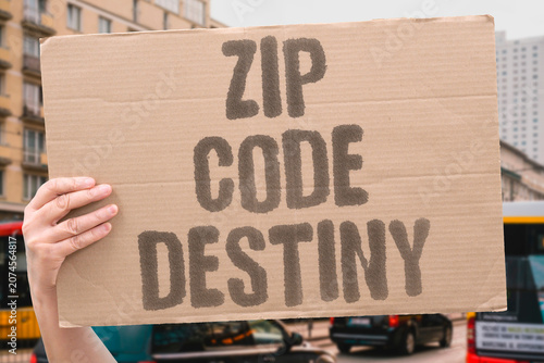 Obraz na plátne "Zip code destiny" Location determines life trajectory
