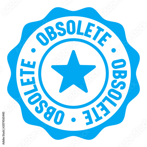Konstfotografi obsolete seal badge. obsolete label sticker. Vector sign