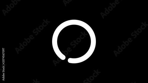 Circle Loading icon loop out animation with white background.