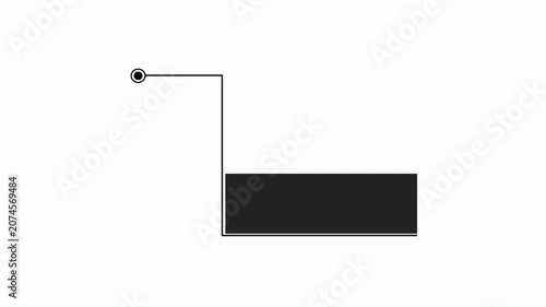 Futuristic Hud callout rectangle text box animation for text highlighting, Simple HUD elements rectangle frame lines callout animation, white callous rectangle, White digital interface box