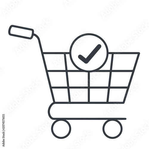 Outline E-commerce Icon - Approved Order