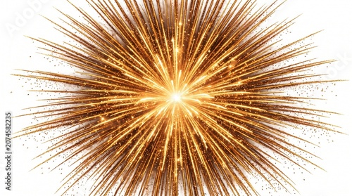 Colorful fireworks and sparkler burst on black background, abstract celebration night sky pyrotechnics for holiday party festival and New Year display