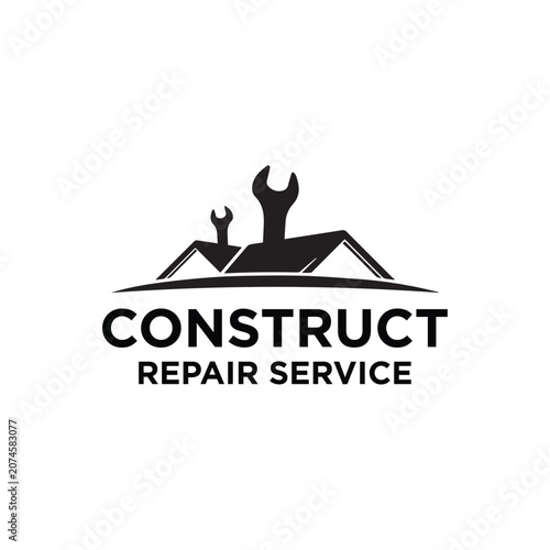 Construct Repair Service Logo Vector Simple