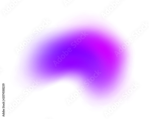 Foto Purple gradient abstract shape on white background  vibrant color design element