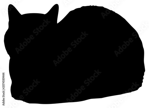 Cat Silhouette | Cute Kitty Artwork | Vector Feline Design