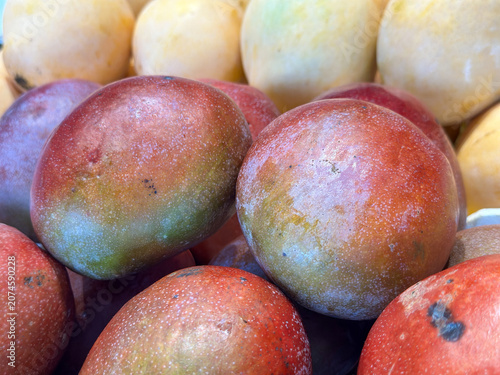 Tropical fruit at a market stall in Ipoh, Malaysia