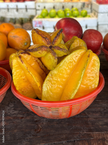 Tropical fruit at a market stall in Ipoh, Malaysia