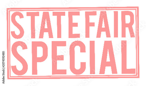 Obraz na płótnie State fair special text in red on transparent background