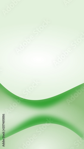 Abstract Soft Green Gradient Background with Fluid Waves