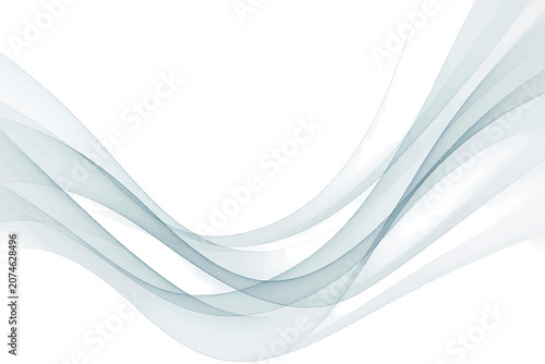 Abstract Blue Wave Background with Flowing Light Curves, Futuristic Digital Motion Design, Modern Vector Illustration of Dynamic Ocean Lines, Shapes and Texture
