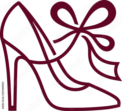elegant vector icon of a classic high heel shoe .eps