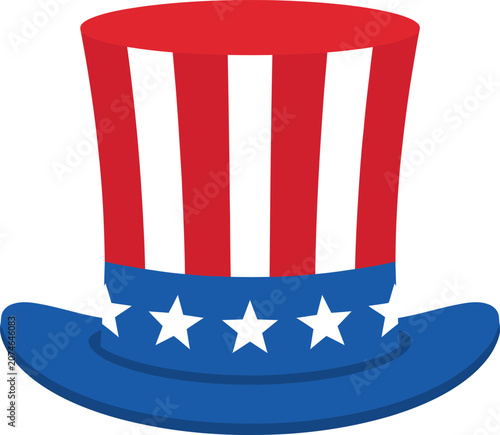 Patriotic uncle sam hat vector illustration design