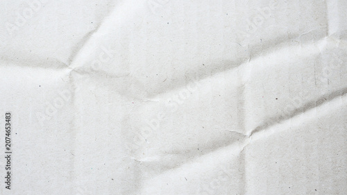 Photos Crumpled white cardboard texture, creased paper background, wrinkled cardboard s