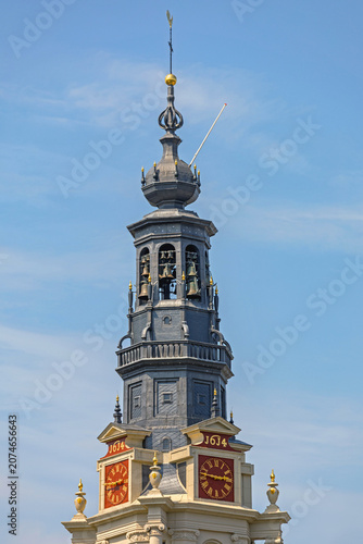 Bell Tower Spire Top at Zuiderkerk South Church in Amsterdam Netherlands