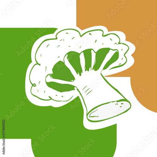 Fotografie Broccoli logo vector illustration