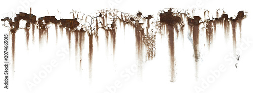 Foto Heavy Crust Rust Decal with Long Drips, Deep Iron Corrosion and Bleeding Metal S
