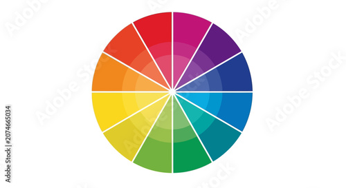 Foto Color Wheel Diagram with Sections.