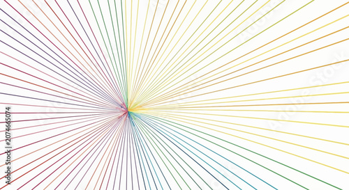 Fotografie Vibrant multicolored lines radiating outward.