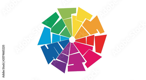 Foto Color wheel with multiple hues.