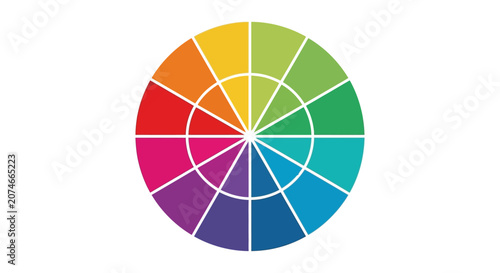 Foto Color Wheel with Different Hues.