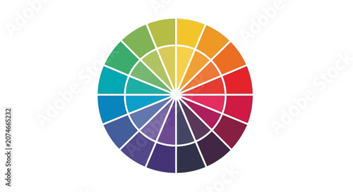 Schilderij op canvas Color Wheel with Multiple Hues.