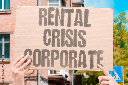 Tableau sur toile "Rental crisis corporate" Corporate landlords exacerbate housing shortages