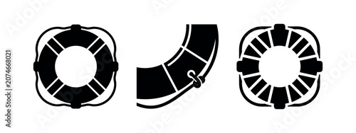 Konstfotografi Lifebuoy and life preserver ring icons.