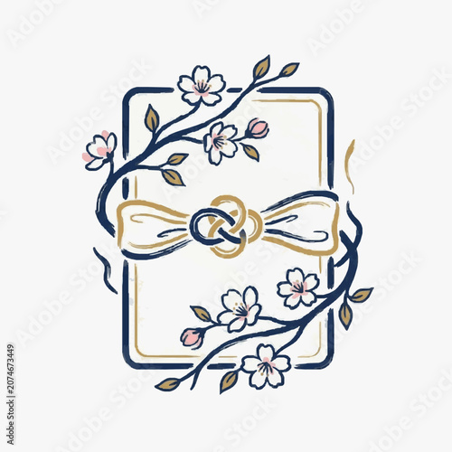 Hand drawn illustration of a vintage camera with floral design.