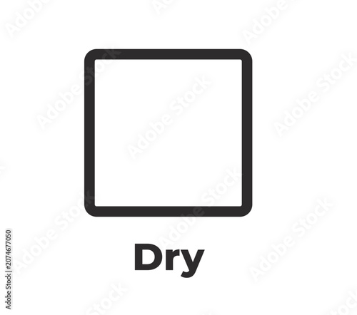 Laundry Care Symbol Tumble Dry Washing Instruction Icon Vector