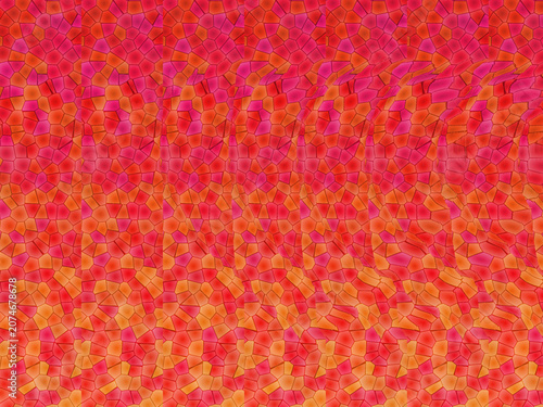 Obraz na plátně Hidden Heart Stereogram Optical Illusion with Vibrant Mosaic Pattern