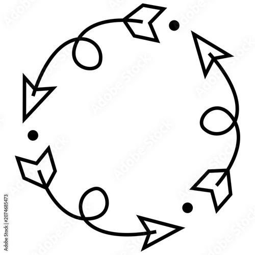 Decorative Boho Arrows Arrowheads Vector Design