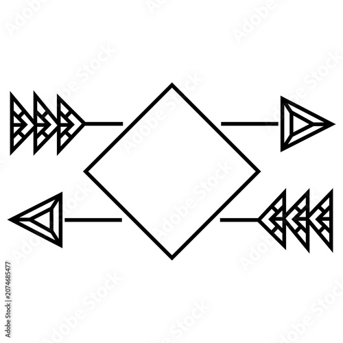 Decorative Boho Arrows Arrowheads Vector Design