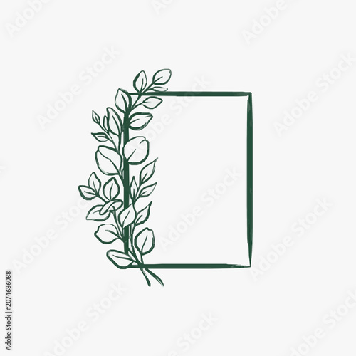 Minimalist line art illustration of a blooming flower.