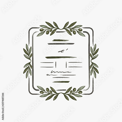 Minimalist line art illustration of a potted plant.