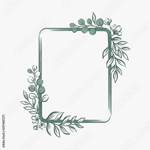 Minimalist line art illustration of a potted plant.