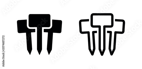 Fotografija Plant marker icon set