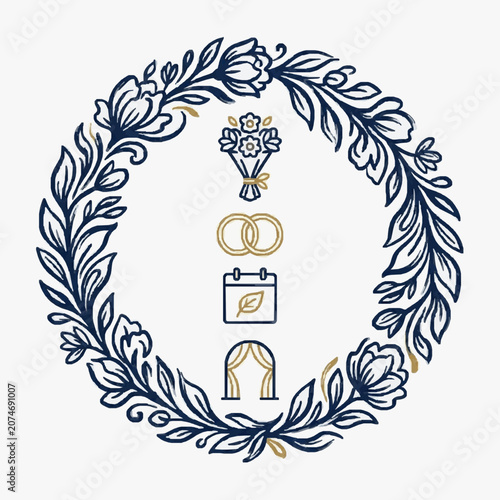Vector illustration of creativity and innovation symbols.