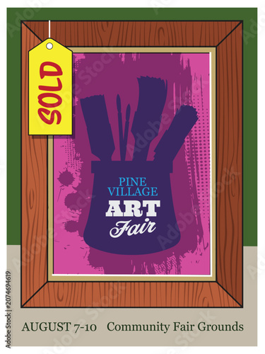 An invite for a summer art fair.