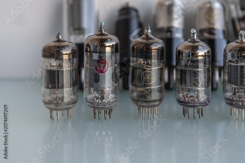 Canvas Print Vacuum electronic radio tubes