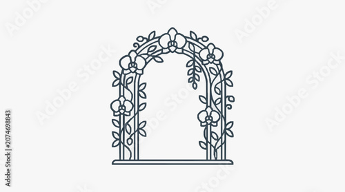 Intricate black and white floral design illustration.