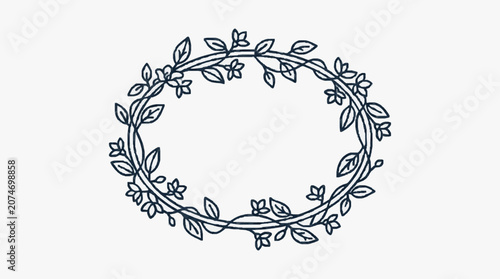 Intricate black and white floral design illustration.