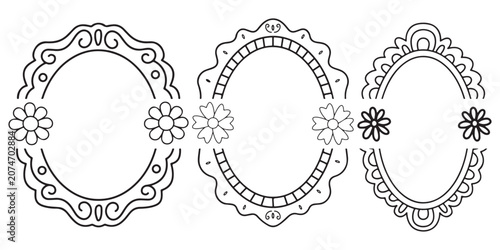 Antique Wedding Invitation Border Vector Pack